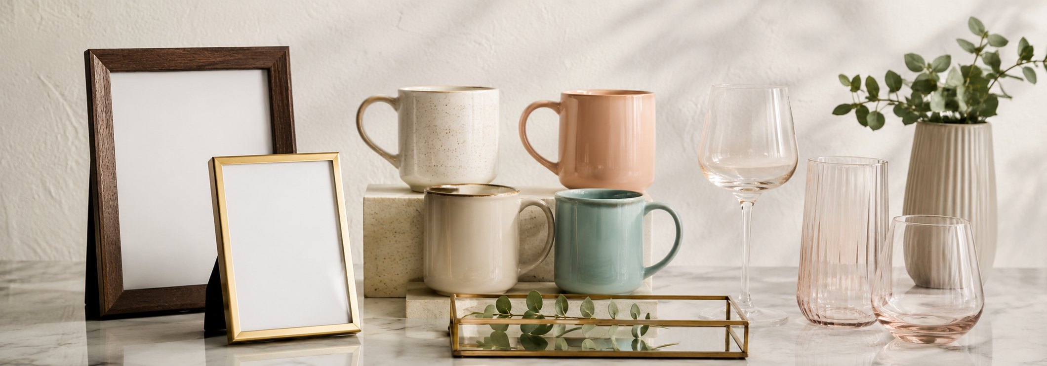 Mugs, Glasses & Photo Frames