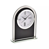 Black & Clear Arched Mantel Clock