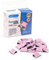 Rapesco Supaclip 40 Candy Pink Refill Clips (100pcs)