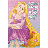 Hallmark New Big Sister Congratulations Card - Colourful Rapunzel Design from The Disney Princess Range