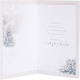 UK Greetings Christmas Card for Nana & Grandad – Stunning Snowcouple Design