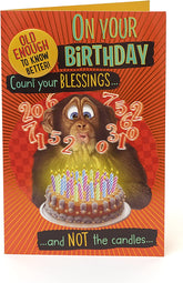 Funny Friend Adult Humorous Birthday Card with Badge