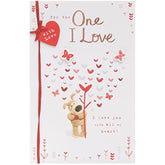 Boofle Stood Holding Tiny Hearts One I Love Valentine's Day Card