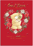 Christmas Greeting Card for the One I Love with Romantic Festive Design and Heartfelt Wishes