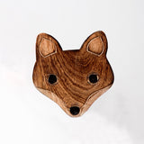 Wooden Brown Fox Coasters - Set of 6