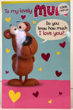 UK Greetings Mother's Day card with pop-up design featuring floral and heartfelt message inside.