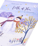 UK Greetings Christmas Card for Both of You – Snowcouple Festive Design