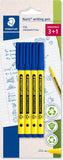 STAEDTLER Noris - Handwriting Pen - Blue - Pack of 4, 307-3 BK4