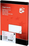 White 5 Star addressing labels for inkjet printers, multi-functional stationery, 99.1x67.7mm, pack of 6,500 labels.