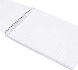 Wirebound 5 Star shorthand pad with ruled pages, 300 sheets, 127x200mm, red and white cover, ideal for note-taking and shorthand.