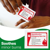 Pack of 20 Safety First Aid HypaSoothe emergency burn gel sachets, 6g each for quick burn relief and first aid treatment.
