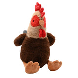 Softies® Rio Plush Sitting Rooster, 28cm, soft and cuddly toy with detailed feathers and bright red comb.