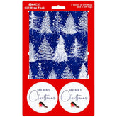 Abacus Cards Trees greeting card with colorful illustrated trees on two sheets and two matching tags, designed for special occasions.
