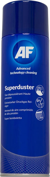 AF Superduster compressed air duster in 300ml spray can, ideal for cleaning dust from electronics and hard-to-reach areas