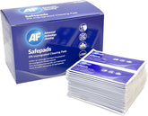 AF Safepads large lint-free isopropyl alcohol cleaning wipe pads, 22x12cm, for disinfecting and cleaning surfaces.