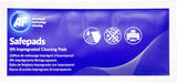AF Safepads large lint-free isopropyl alcohol cleaning wipe pads, 22x12cm, for sanitizing and cleaning surfaces.