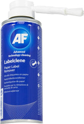 AF Labelclene 200ml label remover spray for paper labels, showing the spray bottle with clear label removal gel on a white background.