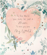 Mother's Day Card With Envelope - Heart & Leaves Design,159x184mm