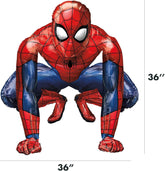 Anagram Spiderman animated foil balloon featuring a colorful Spiderman design, perfect for superhero-themed celebrations.