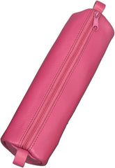 Juscha Alassio Pencil Case – Genuine Leather, Pink, 21 x 6 cm