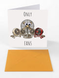 Googly Cards Funny "Only Fans" Greeting Card with Googly Eyes and Orange Envelope