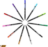 BIC Intensity medium felt-tip pens, box of 12, ideal for writing and drawing with smooth ink flow and vibrant color.