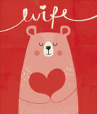 UK Greetings Wife Cute Bear Valentine's Day greeting card featuring adorable bear design and heartfelt message.