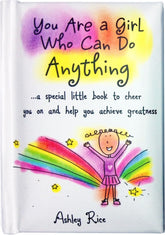 Carte Blanche Blue Mountain Arts Little Keepsake Book titled "You Are a Girl Who Can Do Anything" with decorative cover design