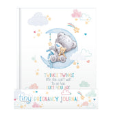 Carte Blanche Tiny Tatty Teddy pregnancy journal, a book for documenting pregnancy milestones with adorable Tatty Teddy illustrations.