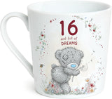 Carte Blanche Tatty Teddy 16th Birthday mug and plush gift set with a boxed presentation, perfect for celebrating special occasions.