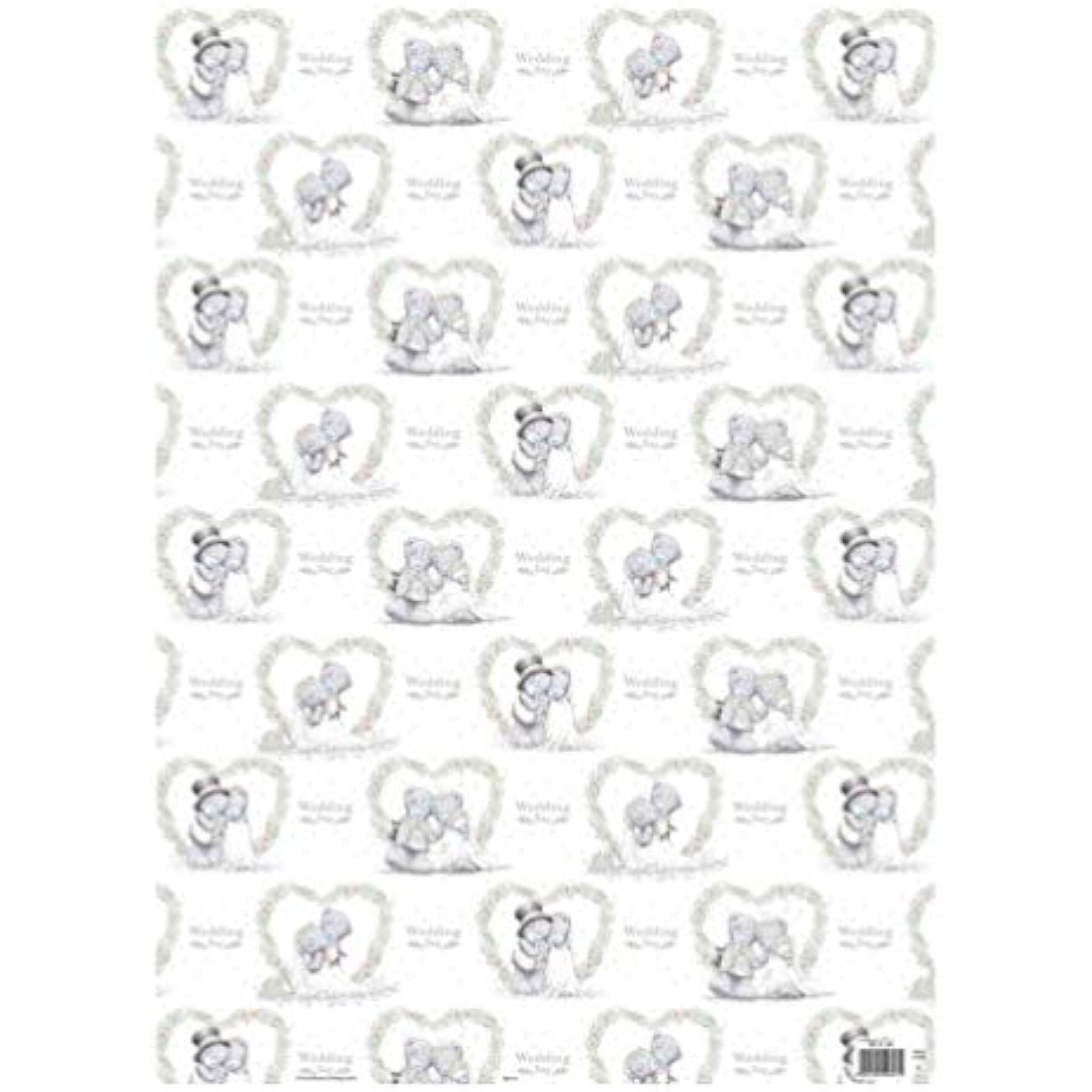 Carte Blanche Wedding Flat Wrap gift wrap with elegant design, ideal for wedding presents, featuring a stylish and sophisticated pattern.
