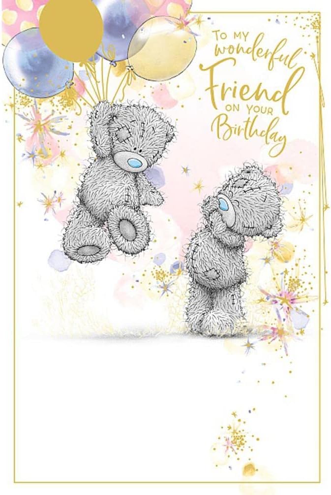 Carte Blanche Bear Wonderful Friend birthday greeting card with colorful illustrations and heartfelt message.