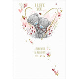 Carte Blanche Valentine’s Day greeting card featuring cute bears with a heart garland design.