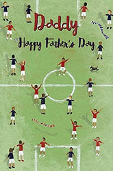 Carte Blanche Daddy football-themed Happy Father's Day greeting card with a playful design and bold lettering.
