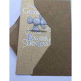 Carte Blanche greeting card for a grandson, featuring a heartfelt message and decorative design for exam success wishes.