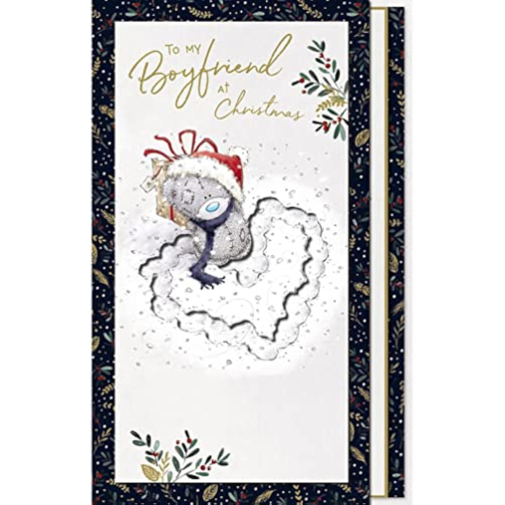 Handmade Carte Blanche Me to You Bear Boyfriend Christmas Card with festive design and heartfelt message.