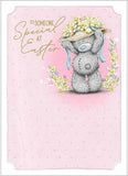 Carte Blanche open love bear greeting card with Easter hat, featuring adorable bear illustration and festive holiday design.