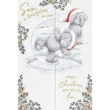 Carte Blanche greeting card featuring adorable bears skating, celebrating son and daughter-in-law with charming holiday or special occasion design.
