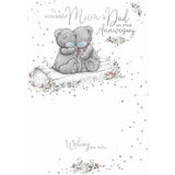 Carte Blanche Wonderful Mum and Dad anniversary greeting card with floral design and heartfelt message for special occasions