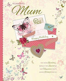 Elegant Carte Blanche Wonderful Mum birthday greeting card with luxurious finishes and an elegant design.