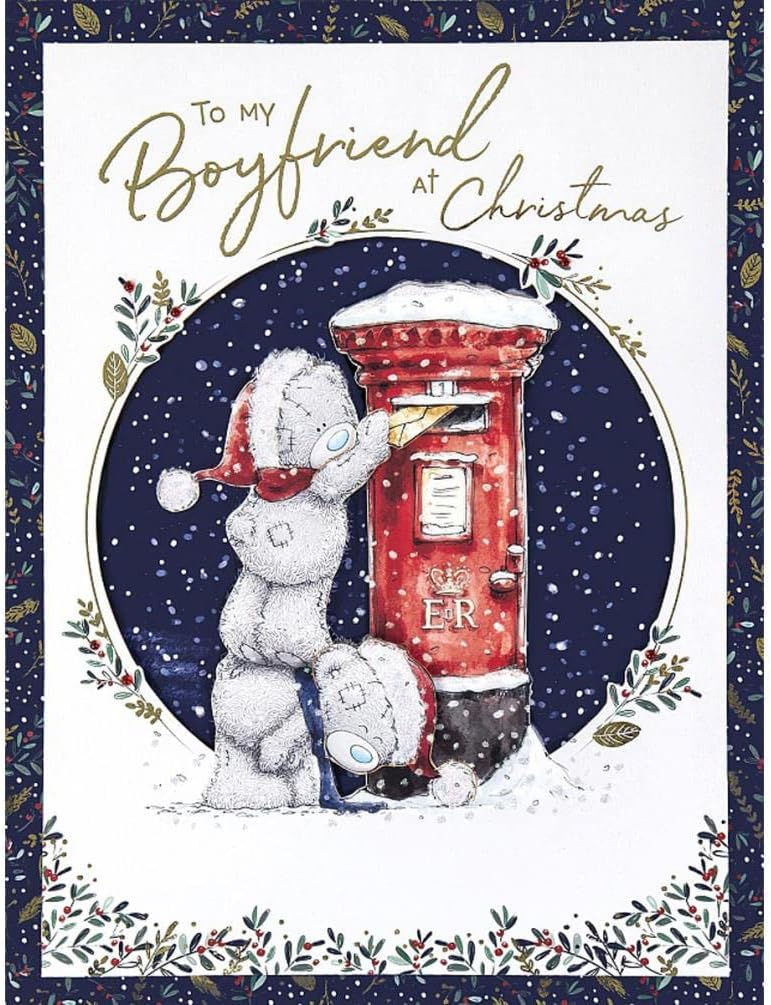 Carte Blanche Bears at Post Box Christmas greeting card in a boxed set, featuring festive holiday illustration with bears and a post box.