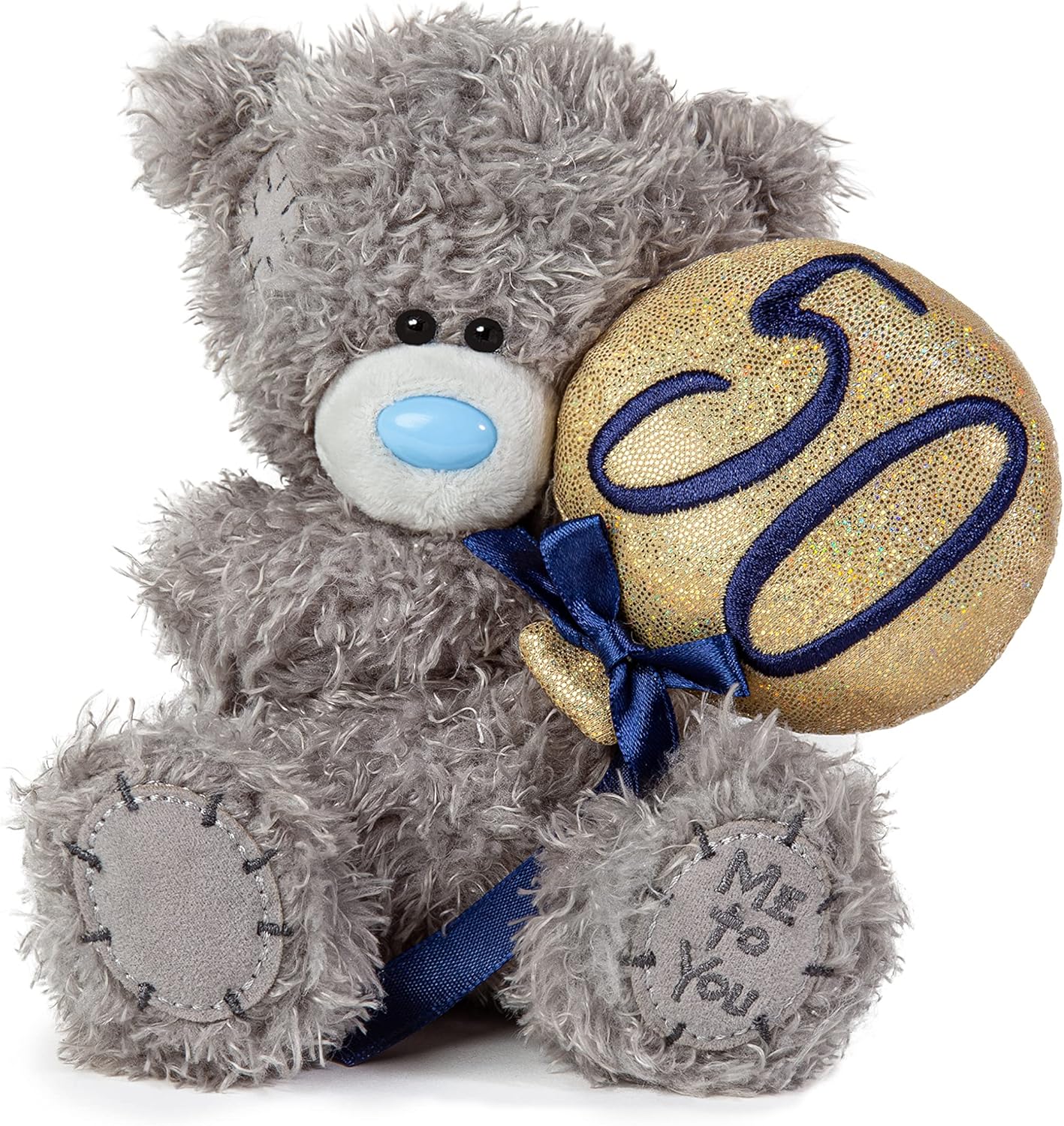 Carte Blanche M7 50th Birthday Balloon soft toy, colorful and festive plush toy celebrating 50th birthday.