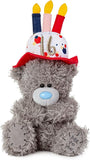 Gray Carte Blanche Me to You Bear soft toy, 7-inch 16th birthday bear wearing a hat, cuddly plush gift for special occasions