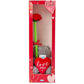 Carte Blanche S4 soft toy with rose and gift box, featuring a plush, cuddly design perfect for gifting or display.