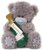 Carte Blanche Tatty Teddy Bear soft toy holding a champagne glass, ideal as a wedding or congratulation gift.