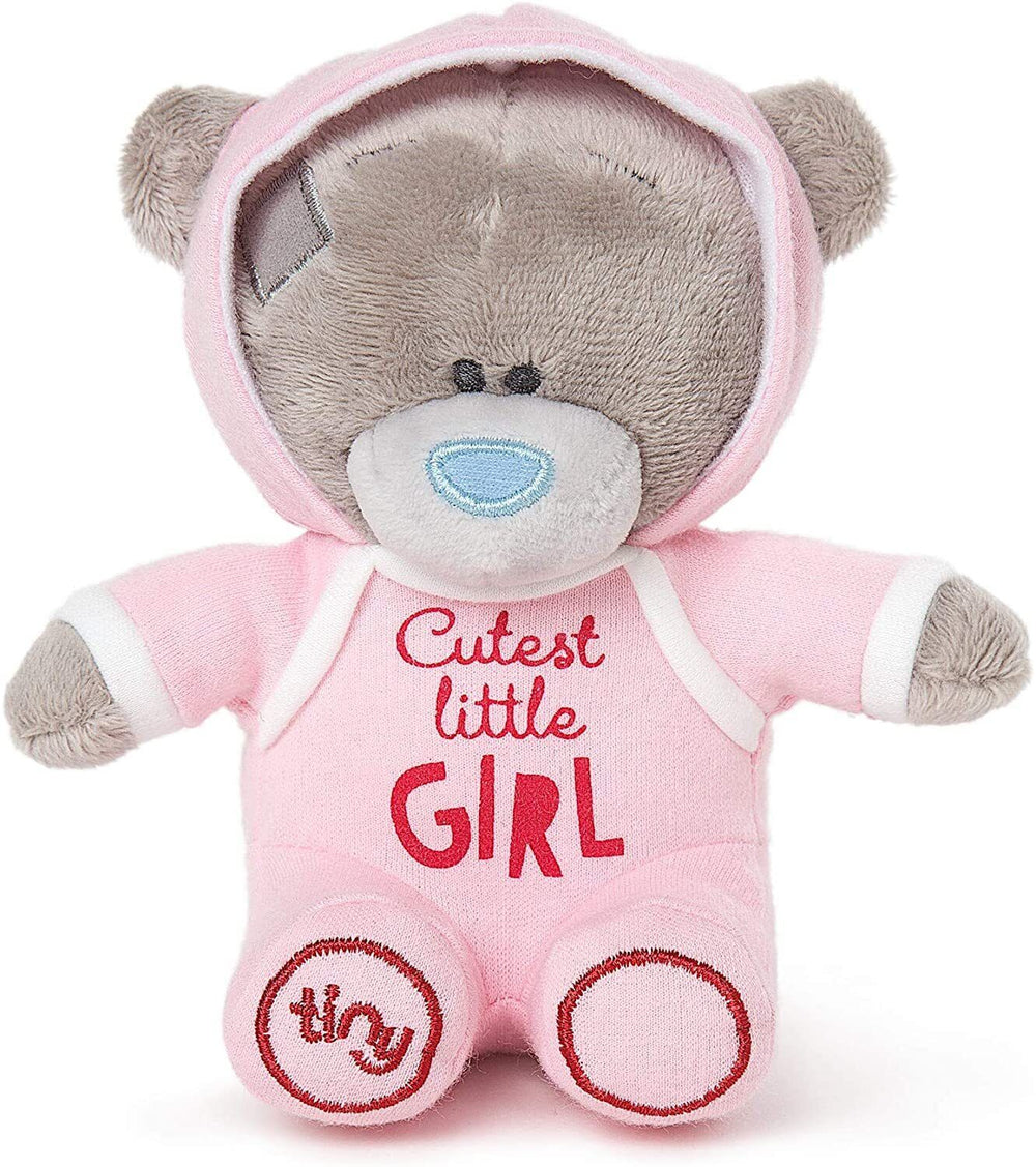Carte Blanche Tatty Teddy soft toy, cute girl bear in pink baby grow, plush and cuddly, perfect for children.