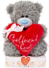 Carte Blanche Tatty Teddy soft toy featuring a Girlfriend "My Heart Is Yours" design, cuddly plush toy for gifts and collection.