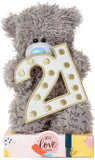 Grey Me to You Tatty Teddy 21st Lightbox Effect soft toy from Carte Blanche, featuring a plush bear with a lightbox effect design.