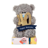 Carte Blanche 40th birthday plush banner soft toy, colorful and festive giftware for milestone celebration.