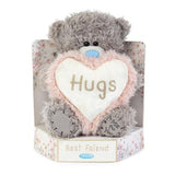 Carte Blanche Bear 7-inch plush soft toy with a heart, perfect as a best friend hug gift, featuring soft, cuddly fabric.